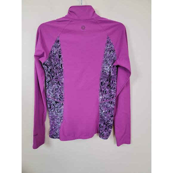 Marmot 1/2 Zip Purple Running/Lightweight Jacket Women's size Medium Thumbholes - Picture 7 of 8